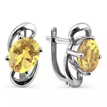 Серьги с цитринами Линии Любви