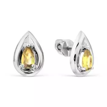 Серьги с цитринами Линии Любви