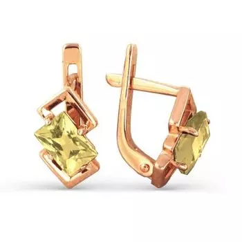 Серьги с цитринами Линии Любви