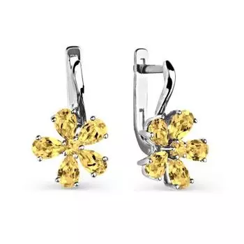 Серьги с цитринами Линии Любви