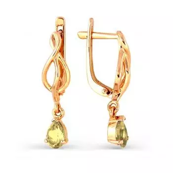 Серьги с цитринами Линии Любви