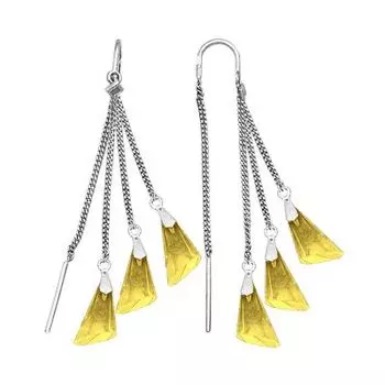 Серьги с цитринами Линии Любви