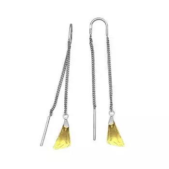 Серьги с цитринами Линии Любви