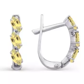 Серьги с цитринами Линии Любви