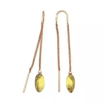 Серьги с цитринами Линии Любви