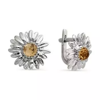 Серьги с цитринами Линии Любви