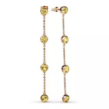 Серьги с цитринами Линии Любви