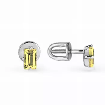 Серьги с цитринами Линии Любви