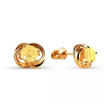 Серьги с цитринами Линии Любви