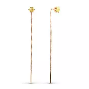 Серьги с цитринами Линии Любви