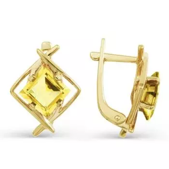 Серьги с цитринами Линии Любви