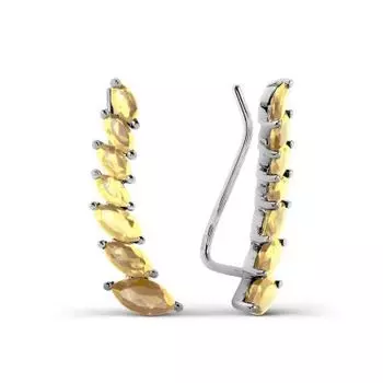 Серьги с цитринами Линии Любви