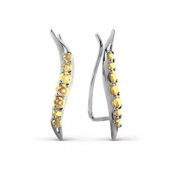 Серьги с цитринами Линии Любви