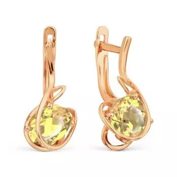 Серьги с цитринами Линии Любви