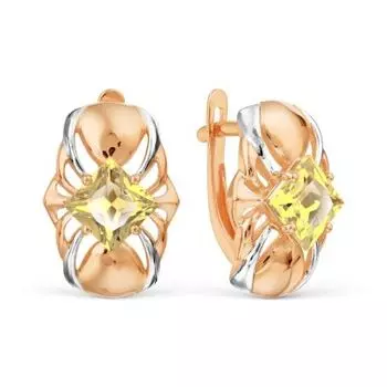 Серьги с цитринами Линии Любви