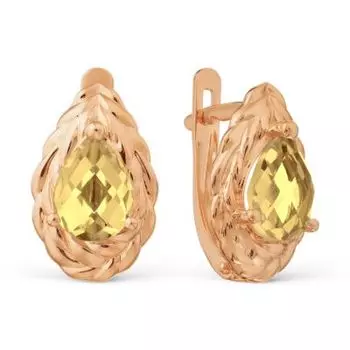 Серьги с цитринами Линии Любви