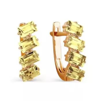 Серьги с цитринами Линии Любви