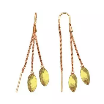 Серьги с цитринами Линии Любви