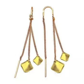 Серьги с цитринами Линии Любви