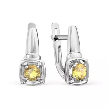 Серьги с цитринами Линии Любви