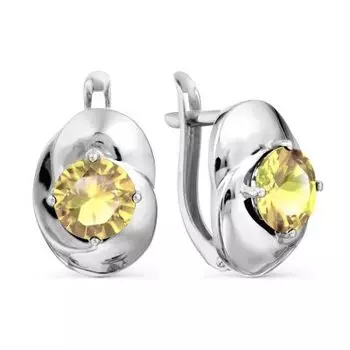 Серьги с цитринами Линии Любви