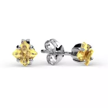 Серьги с цитринами Линии Любви