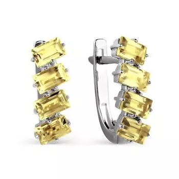 Серьги с цитринами Линии Любви