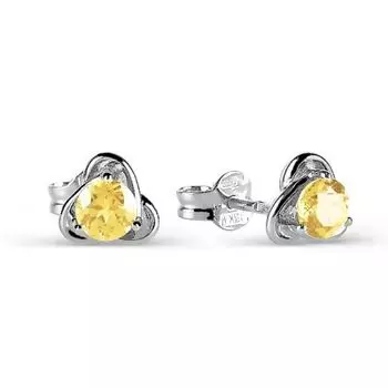 Серьги с цитринами Линии Любви