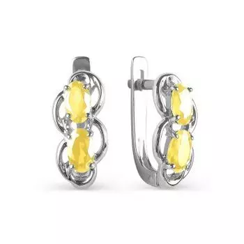 Серьги с цитринами Линии Любви