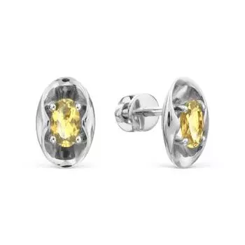 Серьги с цитринами Линии Любви