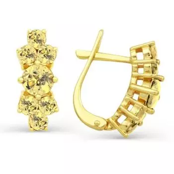 Серьги с цитринами Линии Любви