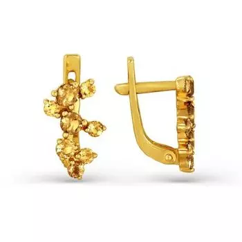 Серьги с цитринами Линии Любви