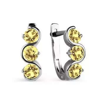 Серьги с цитринами Линии Любви