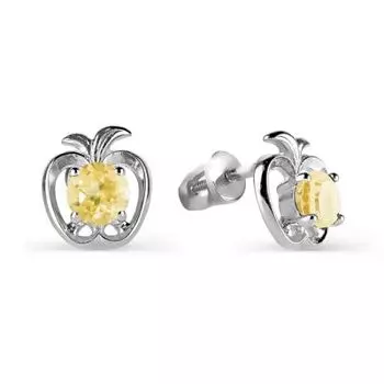 Серьги с цитринами Линии Любви