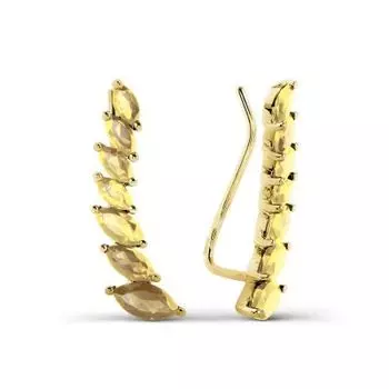 Серьги с цитринами Линии Любви