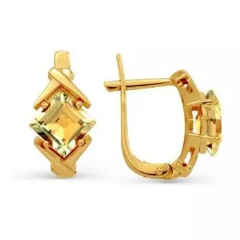 Серьги с цитринами Линии Любви