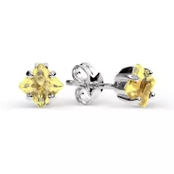 Серьги с цитринами Линии Любви