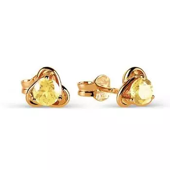 Серьги с цитринами Линии Любви