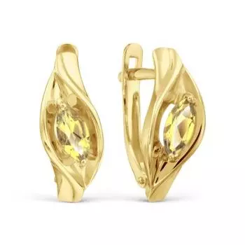 Серьги с цитринами Линии Любви