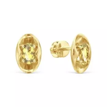 Серьги с цитринами Линии Любви