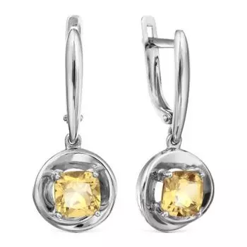 Серьги с цитринами Линии Любви