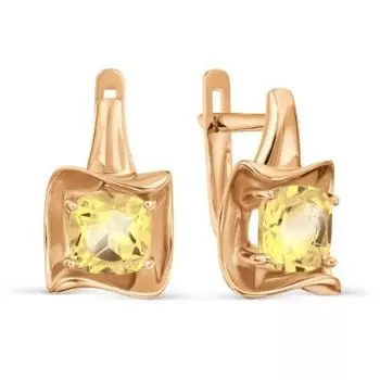 Серьги с цитринами Линии Любви