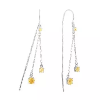 Серьги с цитринами Линии Любви