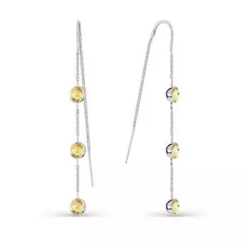 Серьги с цитринами Линии Любви