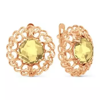 Серьги с цитринами Линии Любви