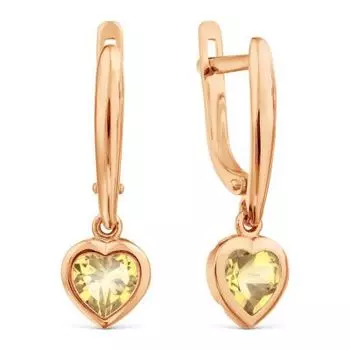 Серьги с цитринами Линии Любви