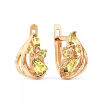 Серьги с цитринами Линии Любви