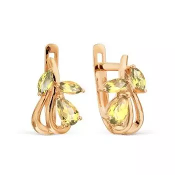 Серьги с цитринами Линии Любви