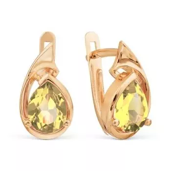 Серьги с цитринами Линии Любви