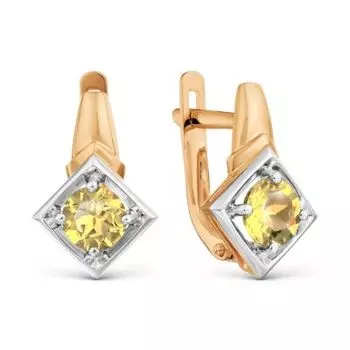 Серьги с цитринами Линии Любви